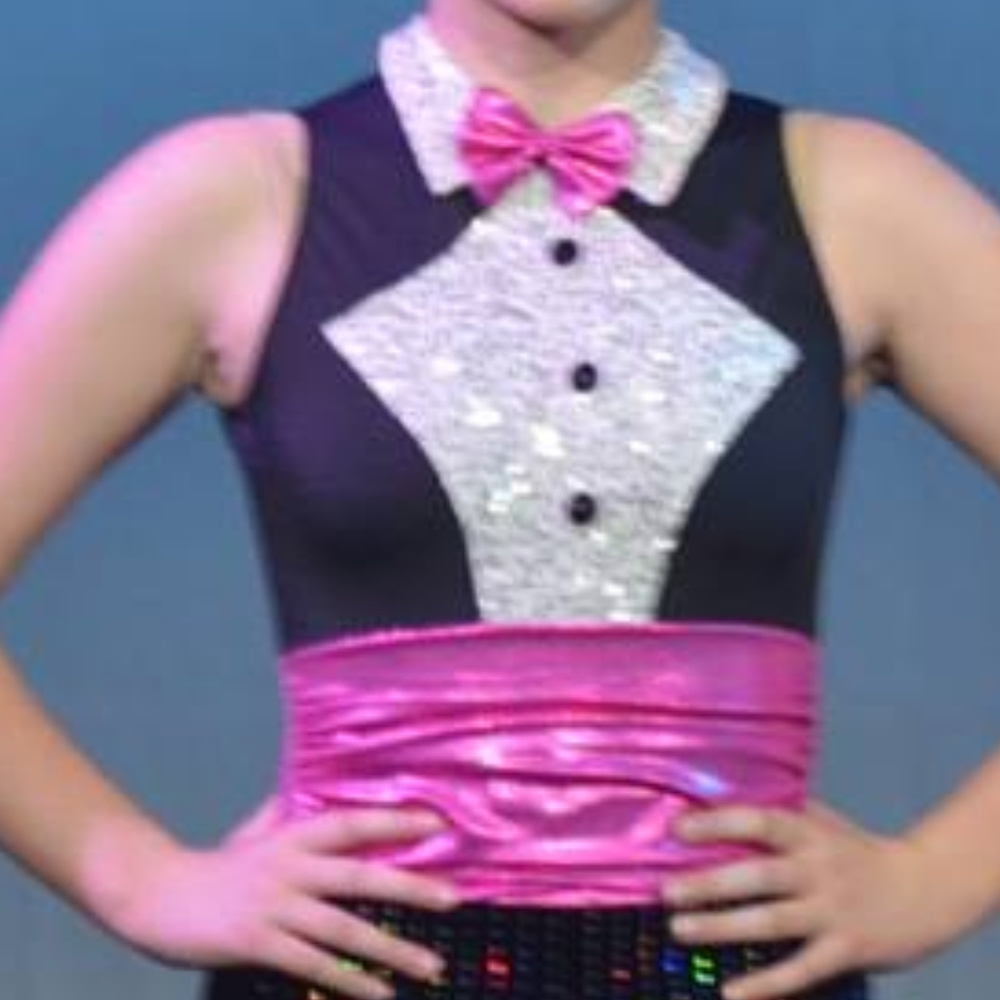 Pink and black Waiter Dance Costume